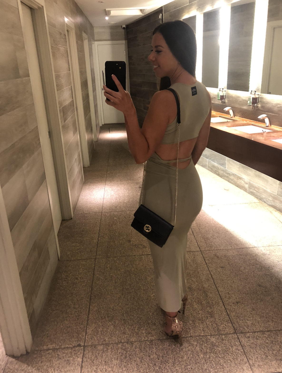 Lower Backless Ankle Length Dress With Plaited Belt
