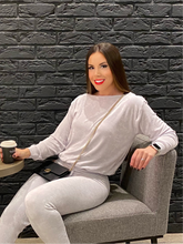 Load image into Gallery viewer, Loose Loungewear Top with cuffed waist
