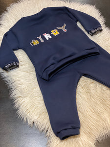 Childs Personalised Black Label Tracksuit