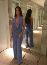 Load image into Gallery viewer, Backless Cowlsneck Wide Leg Jumpsuit
