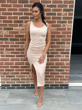 Load image into Gallery viewer, Front ruched Dress with split
