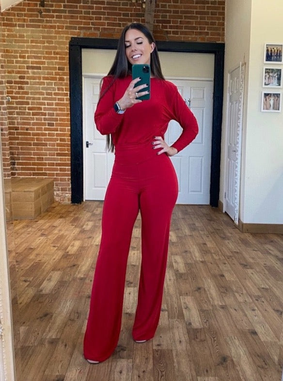 Long Sleeved Loose Fit Top with cuffed waist