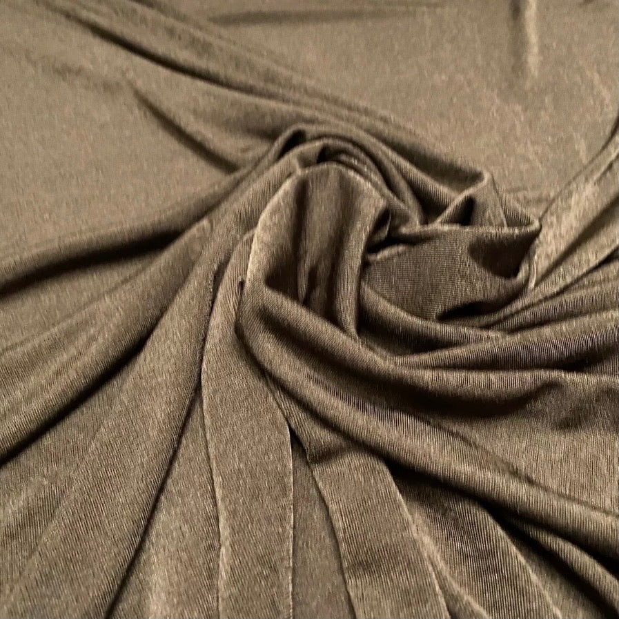 Khaki Brown Slinky Jersey