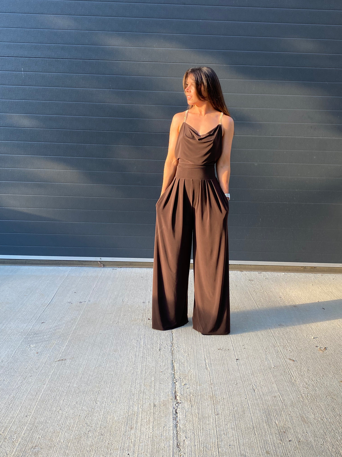 Cross Backless Beaded Cowl Body