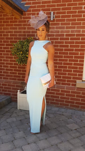 Full Length Cutaway Bodycon Dress with Split