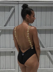 Plunge Backless Beaded Poolside