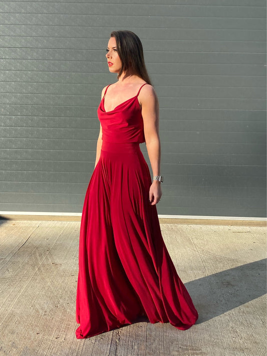 The Spaghetti Cowl Dress