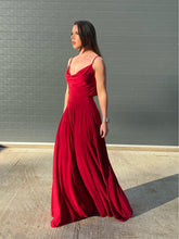 Load image into Gallery viewer, Spaghetti Cowlneck Full Length Floaty Dress
