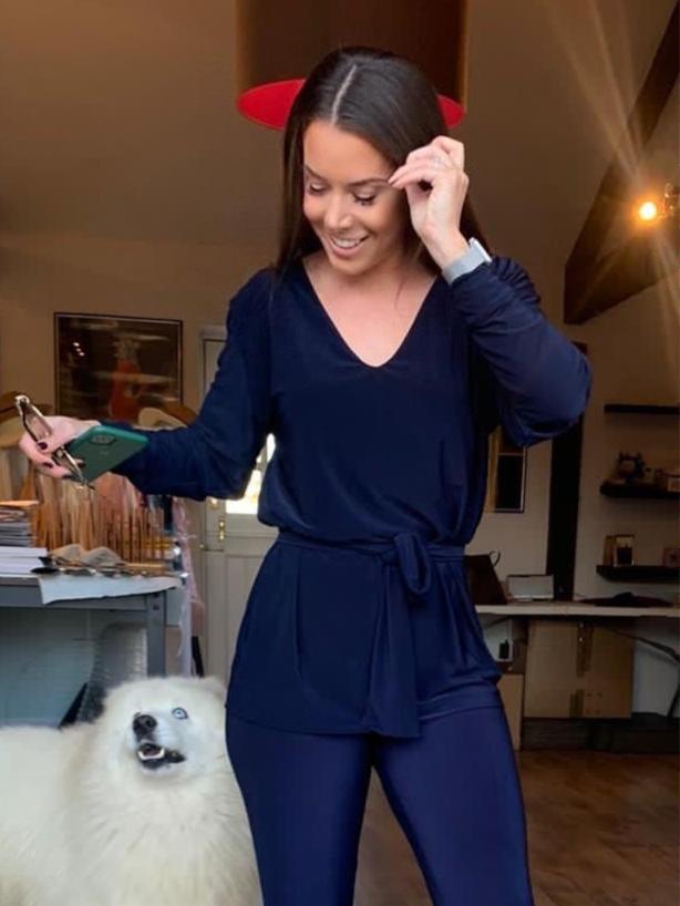 Vneck Loose Belted Top