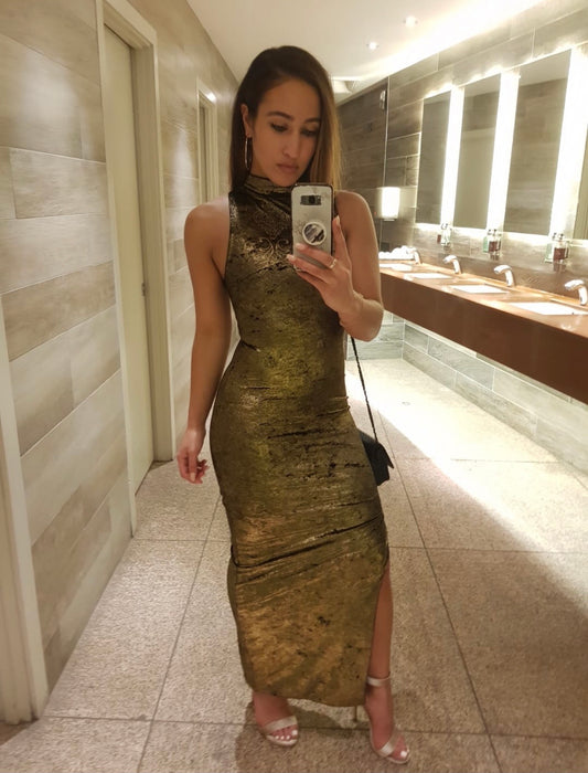 Full Length Turtleneck Dress